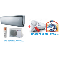 Klima uređaj GREE U-CROWN GWH12UB, 3.5kW, Inverter, WiFi SA MONTAŽOM